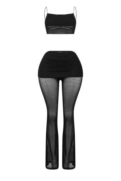 Please You Mesh Lace Top & Pants SET